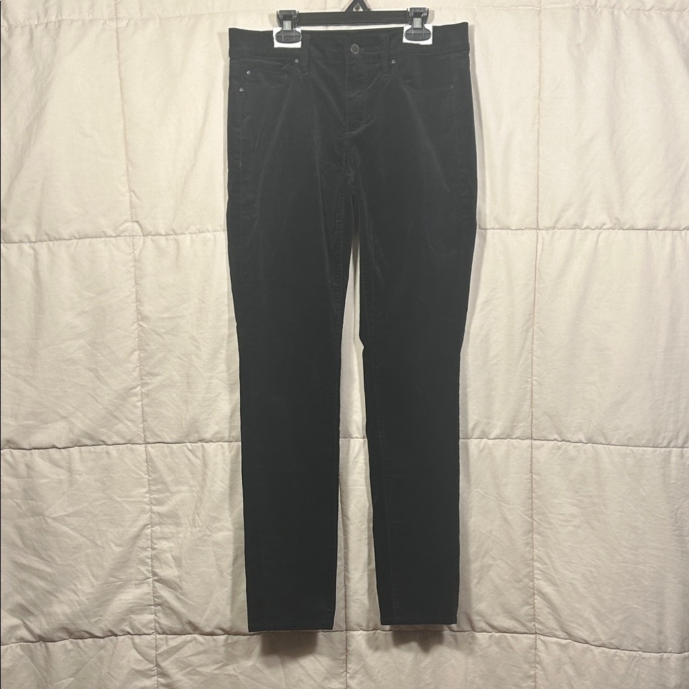 Women's Classic Black Straight Leg Velveteen Pants